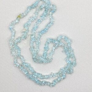 Elegant Blue Aquamarine Bead Strand